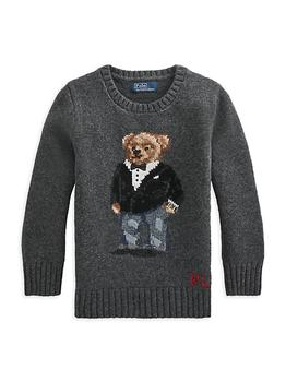 ralph lauren bear直邮, Ralph Lauren | Boy's Tuxedo Bear Sweater商品图片 满$250减$50, 满减