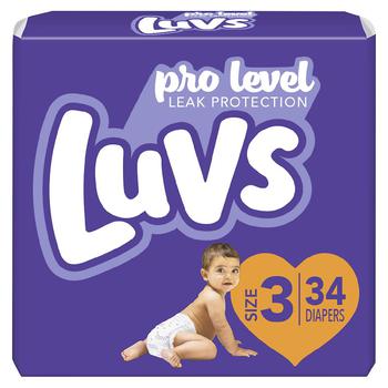商品Luvs | Pro Level Leak Protection Diapers Size 3,商家Walgreens,价格¥73图片