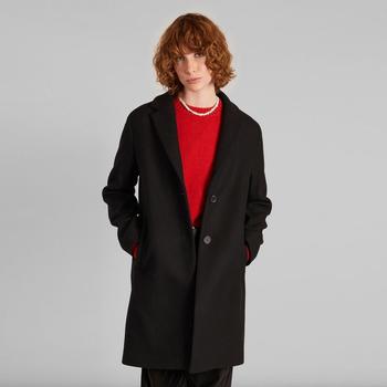 推荐Straight coat in new wool made in France Noir L'Exception Paris商品