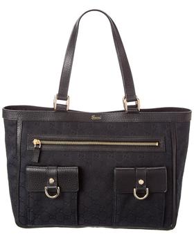 古驰托特包, [二手商品] Gucci | Gucci Black GG Canvas Abbey Tote (Authentic Pre-Owned)商品图片 7.5折