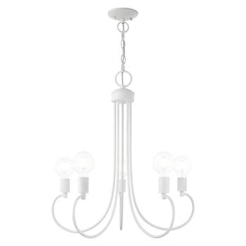 商品Livex Lighting | Five Light White Chandelier,商家Lord & Taylor,价格¥2011图片