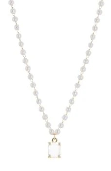 Nordstrom | Crystal Pendant Imitation Pearl Necklace,商家Nordstrom Rack,价格¥101