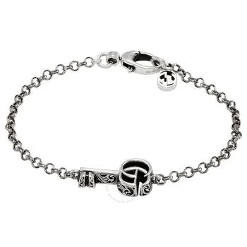 Gucci | Gucci Ladies 925-Sterling Silver Double G Key Bracelet, Size 17 8.7折, 满$200减$10, 独家减免邮费, 满减
