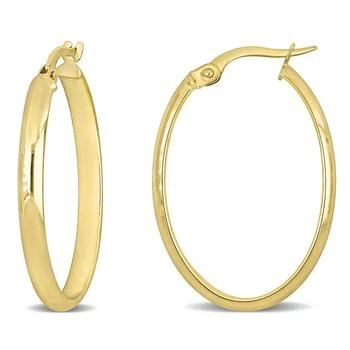 Mimi & Max | Mimi & Max 29mm Oval Hoop Earrings in 10k Yellow Gold,商家Premium Outlets,价格¥1520