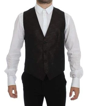 Dolce & Gabbana | Dolce & Gabbana Black Wool Logo Dress Gilet Vest,商家SEYMAYKA,价格¥1641