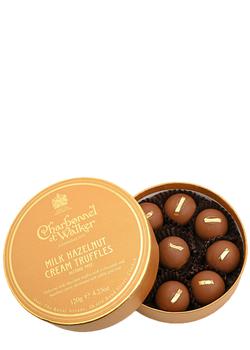 Charbonnel et Walker | Milk Hazelnut Cream Chocolate Truffles with Edible Gold Leaf 120g商品图片,