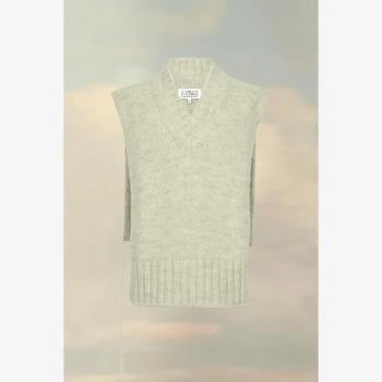 MAISON MARGIELA | 包税【预售7天发货】 MAISON MARGIELA 23秋冬 女士 马甲 Gilet en maille à teinture botanical SI0TH0001S17802709M,商家TLS PARIS,价格¥5872
