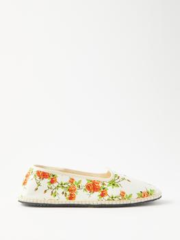 推荐X Emilia Wickstead rose-print cotton slippers商品