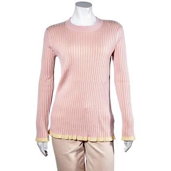 推荐Ladies Burberry Knit Tops Solid Pale Pink Crew Neck, Size Small商品