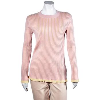 巴宝莉t恤真假, Burberry | Ladies Burberry Knit Tops Solid Pale Pink Crew Neck商品图片 7折