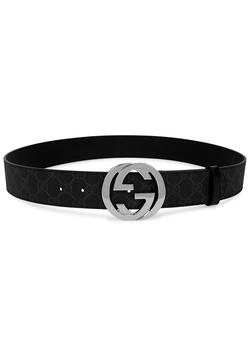 美国gucci皮带, Gucci | GG black monogrammed belt商品图片 