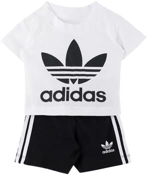 推荐Baby White & Black Trefoil T-Shirt & Shorts Set商品