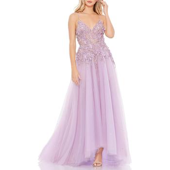推荐Ieena for Mac Duggal Women's Floral Applique High Neck V-Neck Gown商品