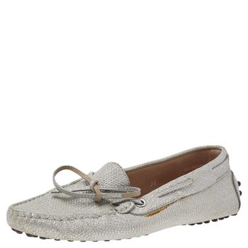 [二手商品] Tod's | Tod's Silver Glitter Slip on Loafers Size 36商品图片,2.9折