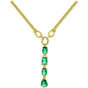 Macy's | Lab-Created Green Quartz Lariat Necklace (2-3/4 ct. t.w.) in 18k Gold-Plated Sterling Silver, 16" + 2" extender,商家Macy's,价格¥1162