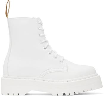 商品Dr. Martens | White Jadon II Platform Boots,商家SSENSE,价格¥1561图片