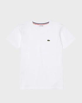 Lacoste | Kid's V-Neck Embroidered Crocodile T-Shirt, Size 2-16 
