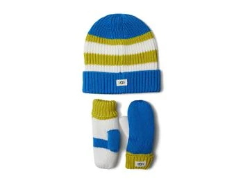UGG | Color-Block Beanie and Mittens Set (Toddler/Little Kids),商家Zappos,价格¥636