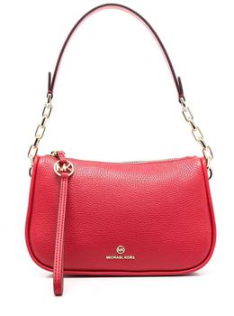 推荐Jet Set Fuxia Shoulder Bag in Saffiano Calfskin with Gold-Colored Details and Charm with M MICHAEL KORS Logo商品