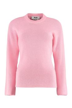 推荐MSGM Ribbed Back Lace-Up Knitted Sweater商品