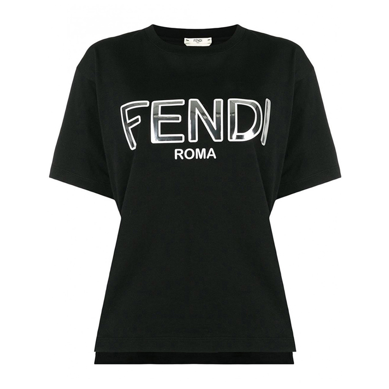 Fendi | Fendi 芬迪 女士黑色印花短袖T恤 FAF077-A6JE-F0GME商品图片,独家减免邮费
