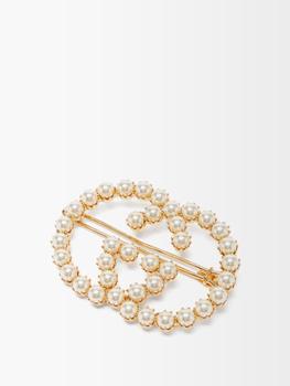 推荐GG faux pearl-embellished hair clip商品