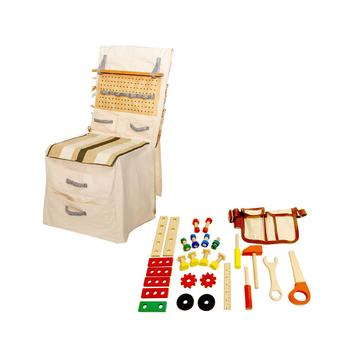 商品Salus Brands | PopOhVer Pretend Play Builder Play Set Innovative Canvas Design Chair Cover 39 Pieces,商家Macy's,价格¥425图片