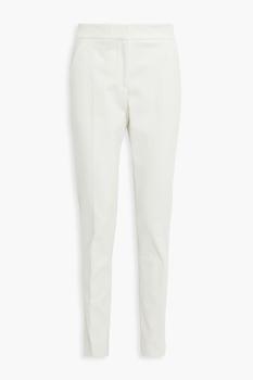 Oscar de la Renta | Cotton-blend twill tapered pants商品图片,5折
