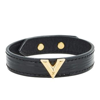 lv手链, [二手商品] Louis Vuitton | Louis Vuitton Epi Leather Essential V Black Leather Bracelet商品图片 满1件减$100, 满减