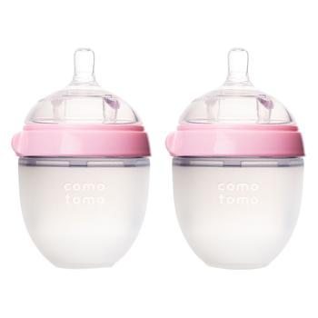 商品Comotomo | 婴儿宽口硅胶妈妈奶瓶 粉色 150ml 两只装,商家Walgreens,价格¥170图片