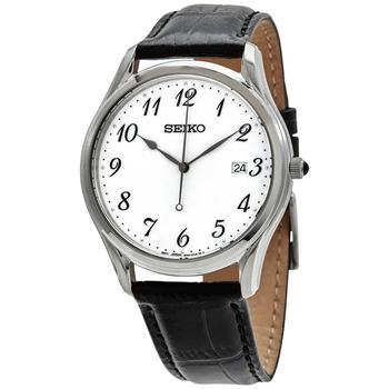 精工表多少钱, Seiko | Classic Quartz White Dial Mens Watch SUR303商品图片 4折