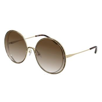 Chloé | Brown Gradient Round Ladies Sunglasses CH0037S 001 61商品图片,4.9折