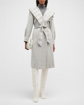AGNONA | Self-Belt Hooded Cashmere Long Coat商品图片,