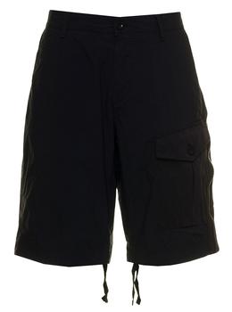 万年龟推荐, Ten C | Ten C Man's Black Cotton Cargo Bermuda Shorts with Pockets商品图片 5.8折