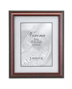 Lawrence Frames | Walnut Wood Picture Frame - Gold Bead Design - 8" x 10",商家Macy's,价格¥294