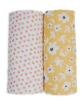 推荐Wildflower and Dots Printed Cotton Muslin Blankets, Pack of 2 - Baby商品