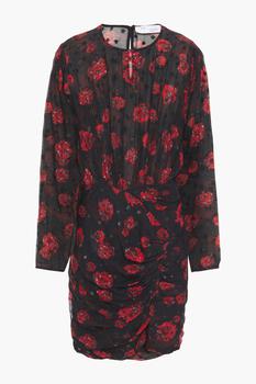 女士IRO, IRO | Adelino ruched floral-print fil coupé chiffon mini dress商品图片 2.9折