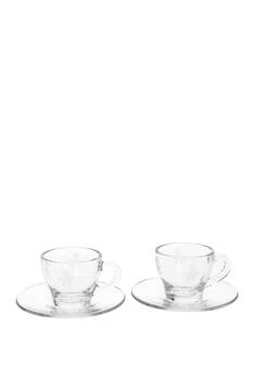 Alessi | Coffee and Tea girotondo set x2 Glass Transparent,商家Wanan Luxury,价格¥261