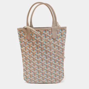 推荐Goyard Grey/Blue Goyardine Coated Canvas and Leather Poitiers Claire Voice Bag商品