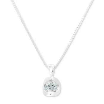 Macy's | Diamond Pendant 18" Necklace (1/5 ct. t.w.) in 14k White Gold or 14k Gold,商家Macy's,价格¥3929