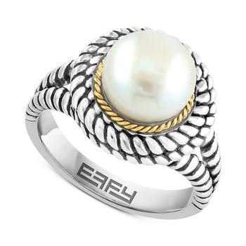 商品Effy | EFFY® Freshwater Pearl (9mm) Statement Ring in Sterling Silver & 18k Gold-Plate,商家Macy's,价格¥1239图片