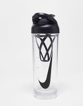 NIKE | Nike Training Hypercharge 24oz Protein shaker bottle in clear and black商品图片,7.6折