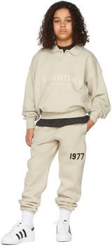 essentials长裤, Essentials | Kids Beige Logo Long Sleeve Polo商品图片 