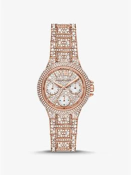 Michael Kors | Mini Camille Pavé Rose Gold-Tone Watch 