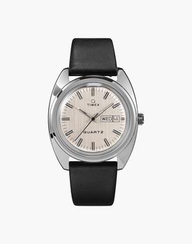 Madewell | TIMEX Q Timex 1975 Reissue Day-Date 38mm Leather Strap Watch商品图片,