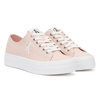 了解ck牛仔裤, Calvin Klein | Calvin Klein Jeans Vulcanized Flatform Laceup Co Womens Pink Trainers商品图片 6.1折