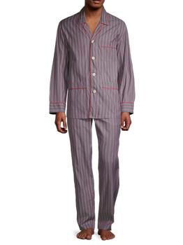 商品Striped Long-Sleeve Pajama Set图片