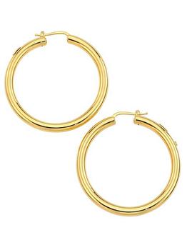 商品Roberto Coin | 18K Yellow Gold Round Tubular Hoop Earrings, 43MM,商家Saks Fifth Avenue,价格¥14725图片