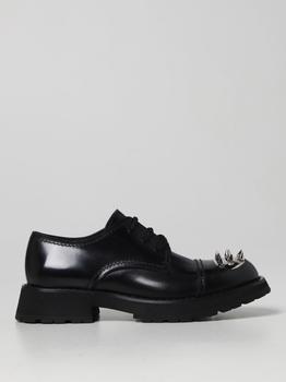 Alexander McQueen | Alexander McQueen lace-up leather derby with spikes商品图片,6折