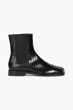 MAISON MARGIELA | Tabi split-toe croc-effect leather ankle boots商品图片,4.5折